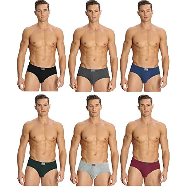 Buy Jockey Men's Cotton Brief (Pack of 6) 8901326115022 8035-ASSTD